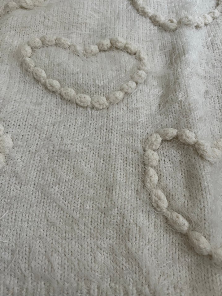 Koton beyaz Kadın tüylü Kazak - Görsel 2