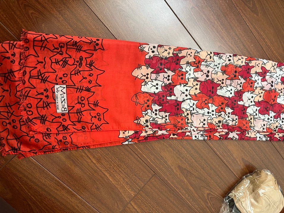 Detaylı Çok Renkli Kadın ipek Fular - Görsel 2