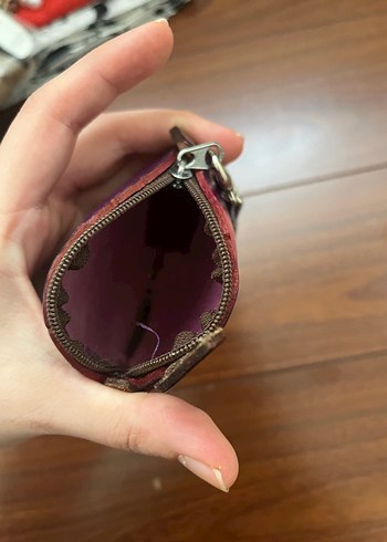 İthal deri Mor Uğur Böceği Tasarımlı charm - Görsel 3