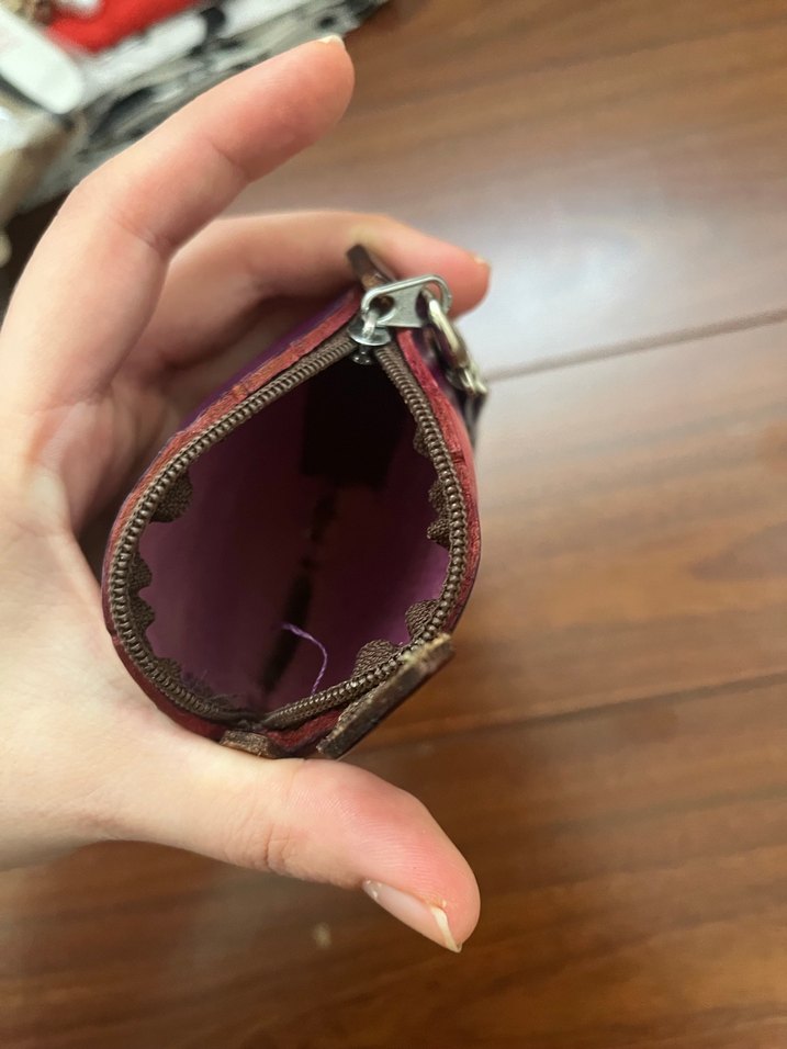 İthal deri Mor Uğur Böceği Tasarımlı charm - Görsel 3