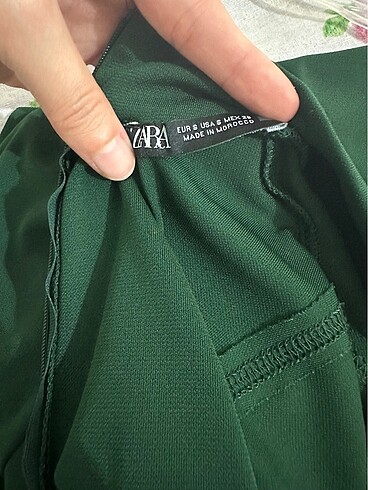 36 Beden yeşil Renk Zara elbise
