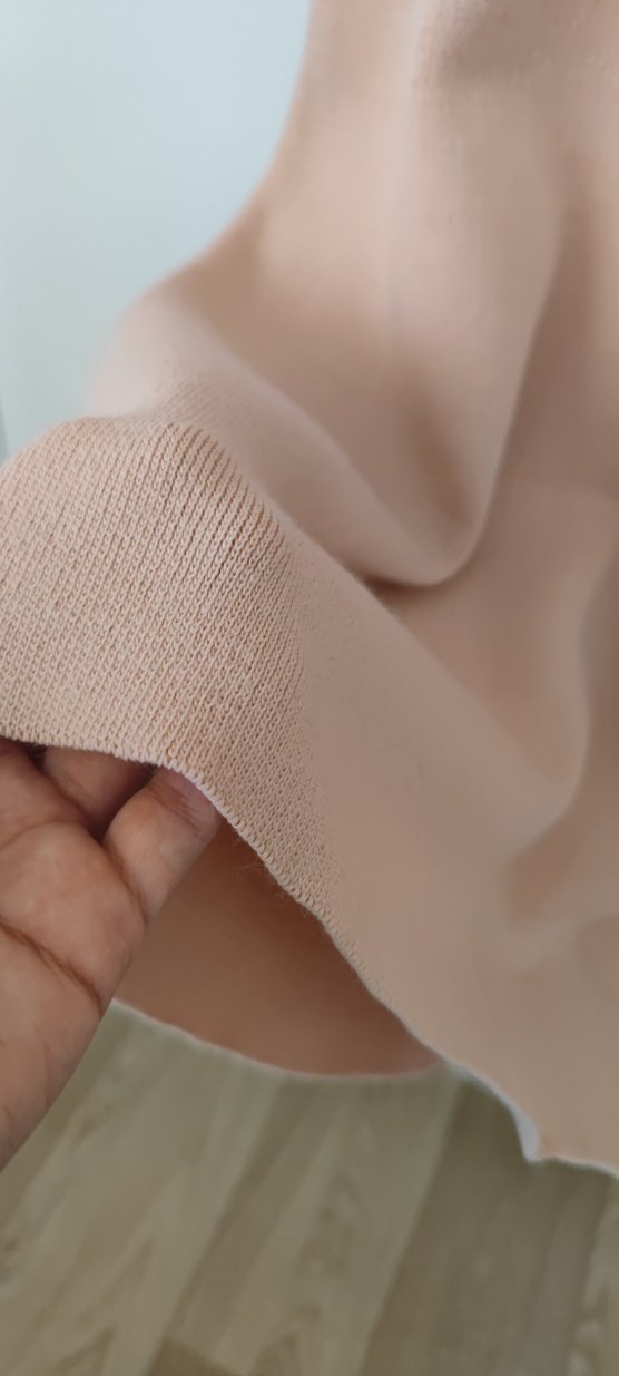 Pembe  Kadın Uzun Kollu triko Salaş Elbise - Görsel 3