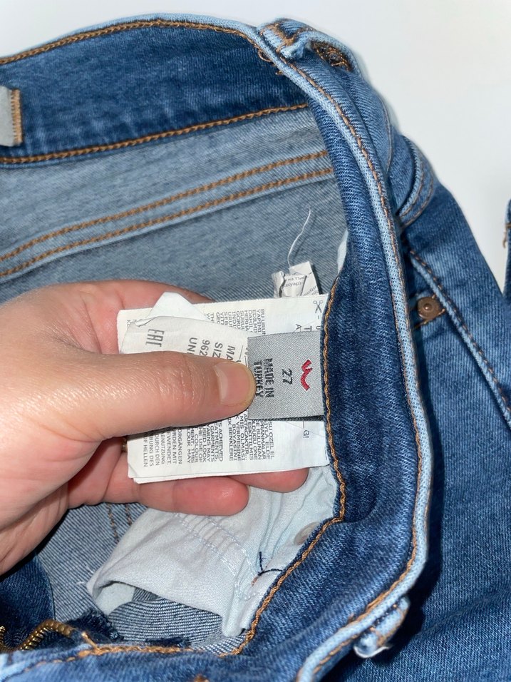 Düğmeli Mavi Kadın Kot Pantolon - Görsel 4