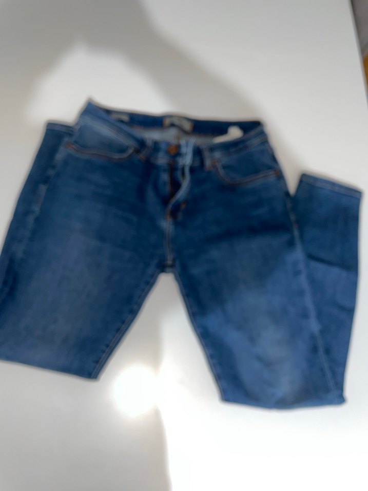 Düğmeli Mavi Kadın Kot Pantolon - Görsel 2