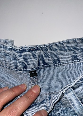 Bol paça Rahat Kesim Kadın Kot Pantolon - Görsel 3