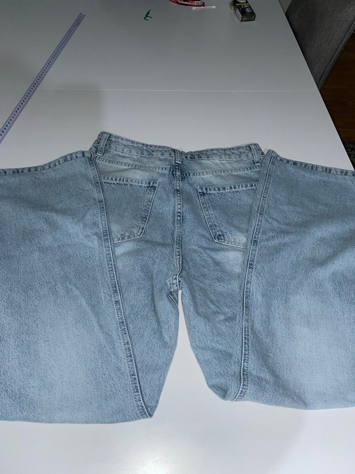 Bol paça Rahat Kesim Kadın Kot Pantolon - Görsel 2