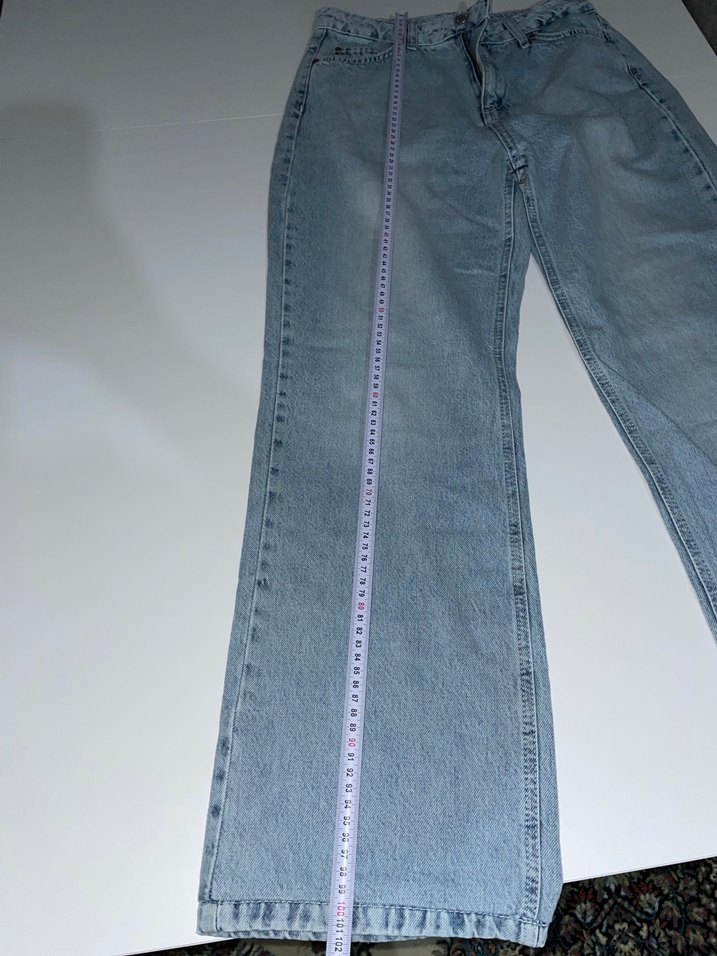 Bol paça Rahat Kesim Kadın Kot Pantolon - Görsel 4