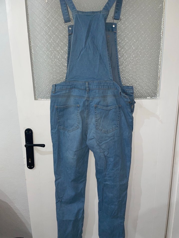 Kadın Mavi Denim Askılı Tulum - Görsel 3