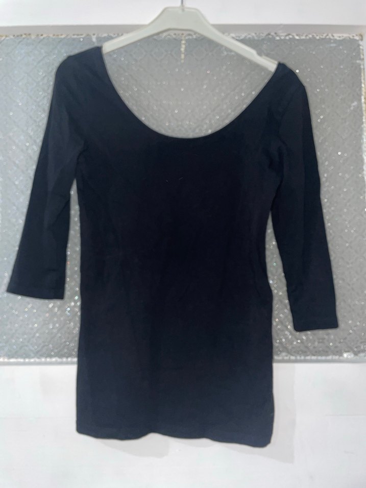 Siyah fakir Kollu Kadın Bluz - Görsel 2