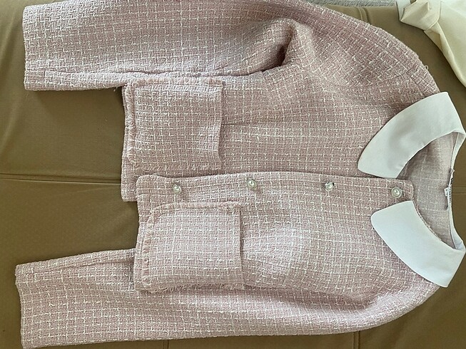 Koton Pembe Crop Ceket