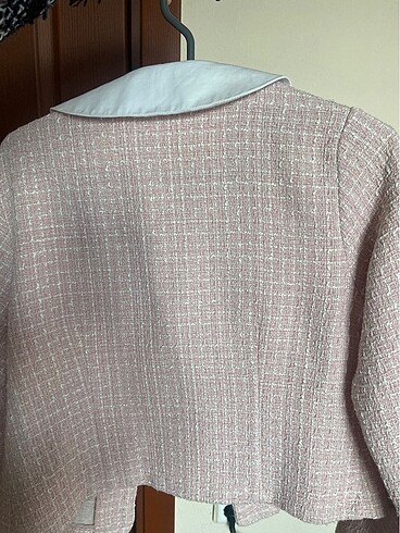 Koton Koton Pembe Crop Ceket