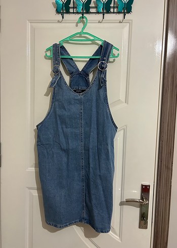 Kadın Mavi Denim Midi Tulum