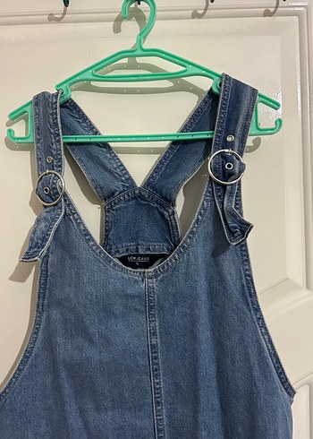 LC Waikiki Kadın Mavi Denim Midi Tulum