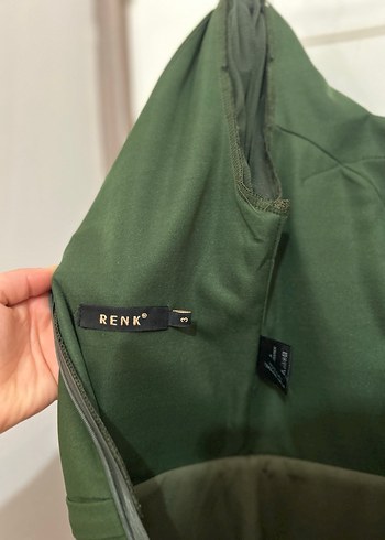 Yeşil balon kol midi abiye - Görsel 6