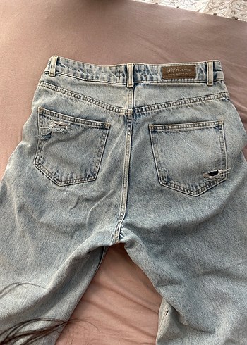 Yırtık bol kesim kot - Görsel 4