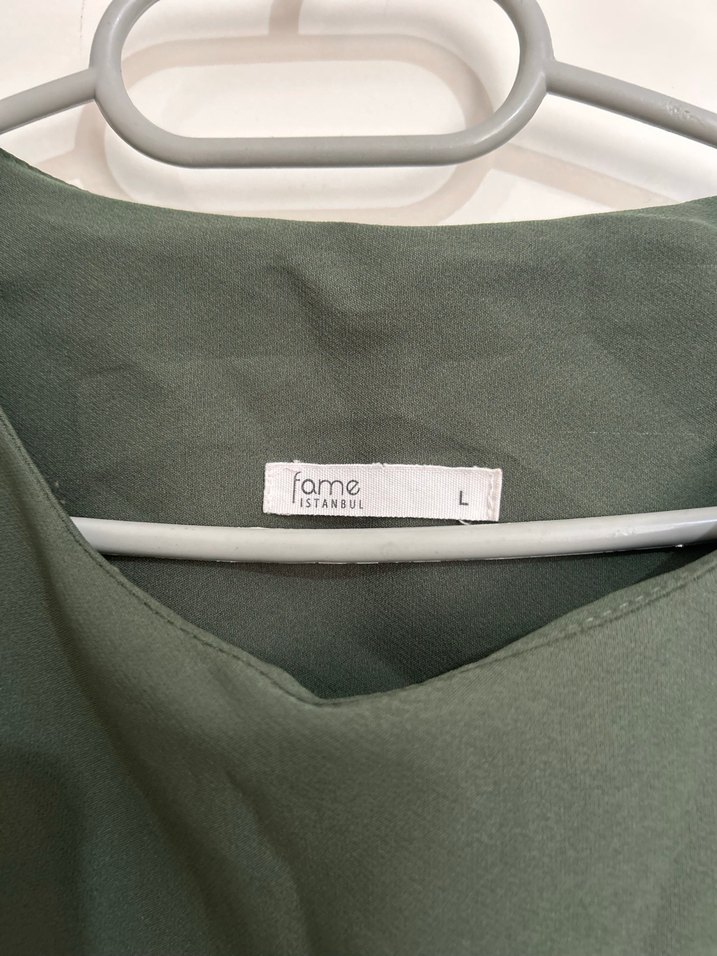 Yeşil Midi Kolsuz Pilili Kadın Elbise - Görsel 4