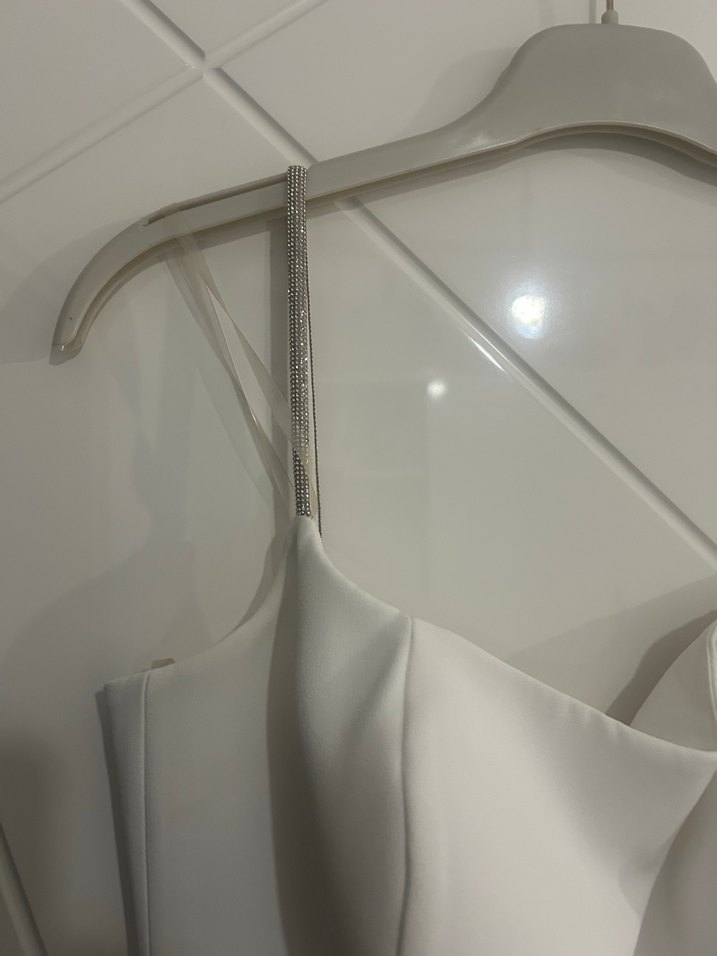 Straplez A Kesim Uzun Beyaz Gelinlik - Görsel 2