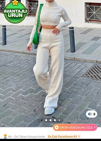 Beyaz Midi Kadın Düz Paça Pantolon