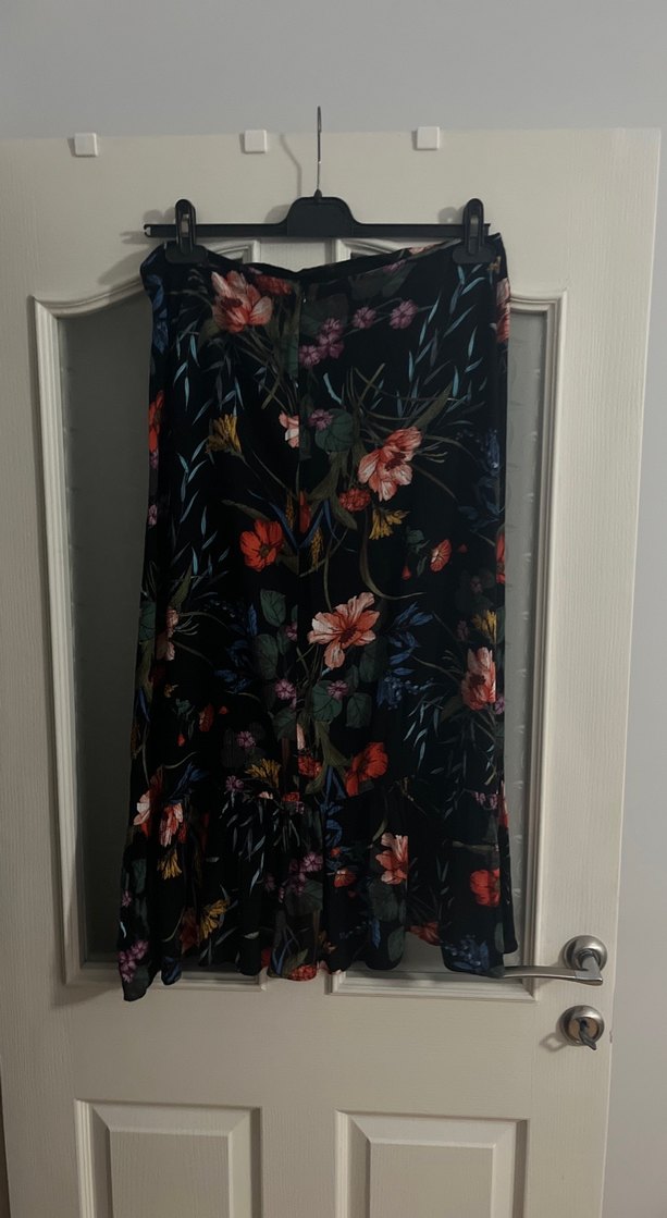 Çiçek Desenli Uzun Bohem Etek - Görsel 2