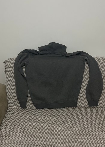 Erkek Kapüşonlu Gri Sweat - Görsel 2