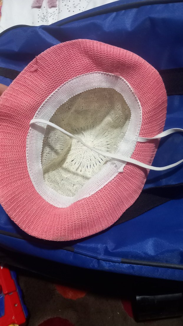 Çiçekli Dantel Detaylı Pembe Çocuk Şapkası - Görsel 3