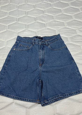 Kadın Mavi Denim Mini Şort kot şort