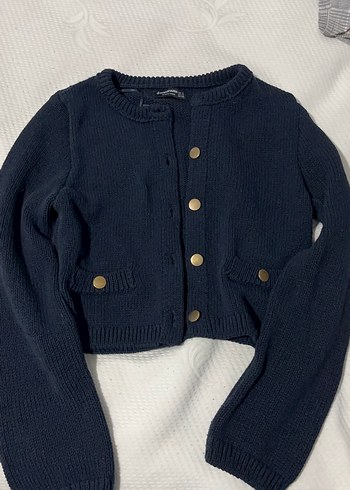 Stradivarius Lacivert Kisa Triko Hirka