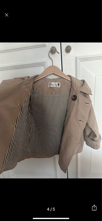 24-36 Ay Beden camel Renk Trenchcoat