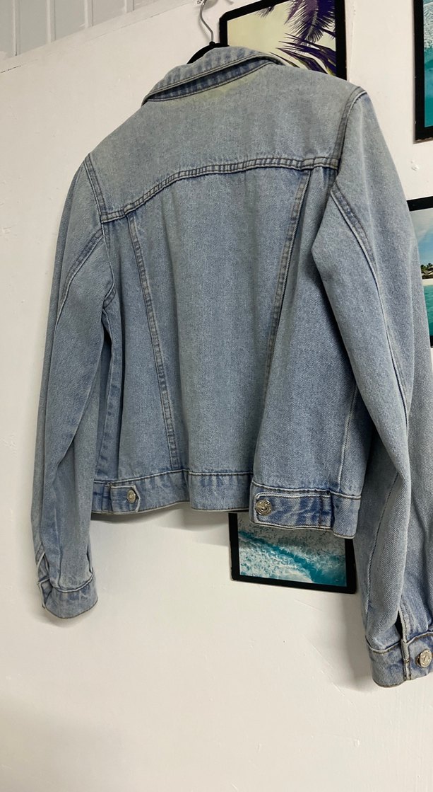 Kadın Mavi Denim Düğmeli Ceket - Görsel 5