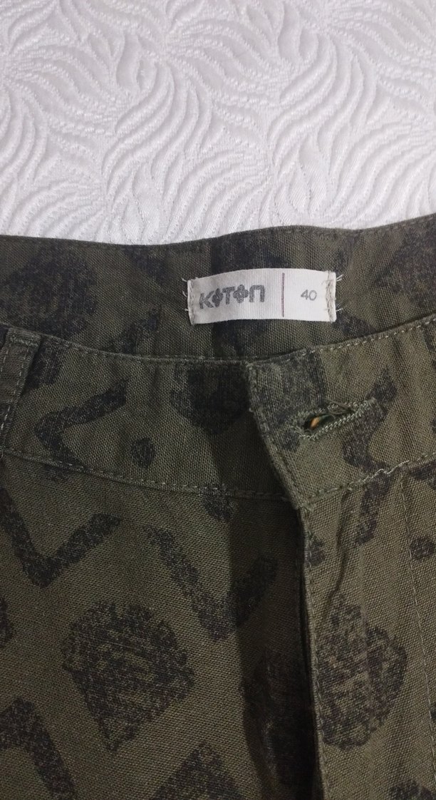 Baskılı koyu yeşil Erkek Şort - Görsel 2