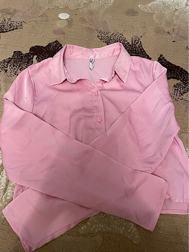 H&M Pembe saten gömlek