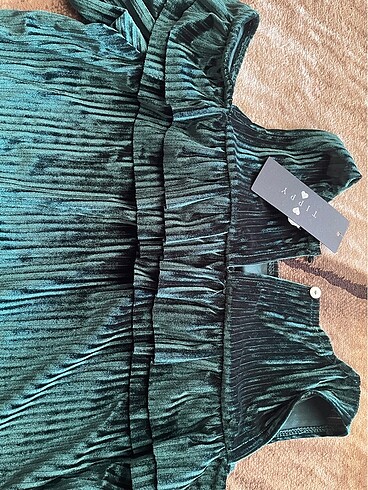 xl Beden haki Renk Zara kadife bluz