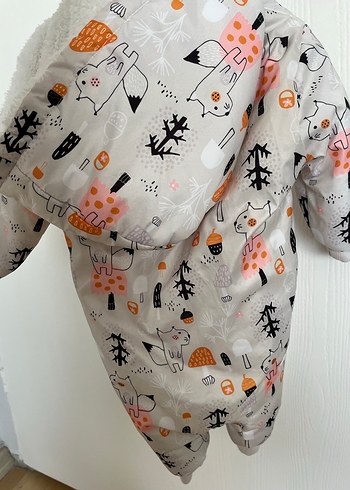 Astronot mont,kapüşonlu gri tulum - Görsel 3