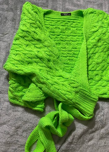 Yeşil Bohem Örgü Hırka sıcak tutuyor sorunsuzdur - Görsel 3