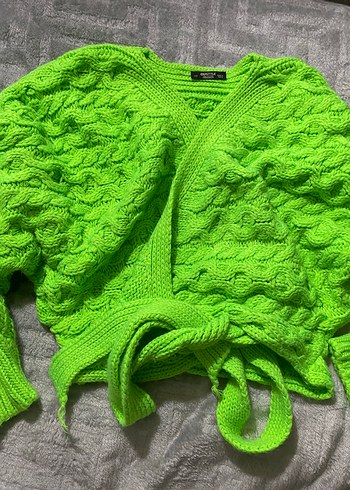 Yeşil Bohem Örgü Hırka sıcak tutuyor sorunsuzdur - Görsel 2