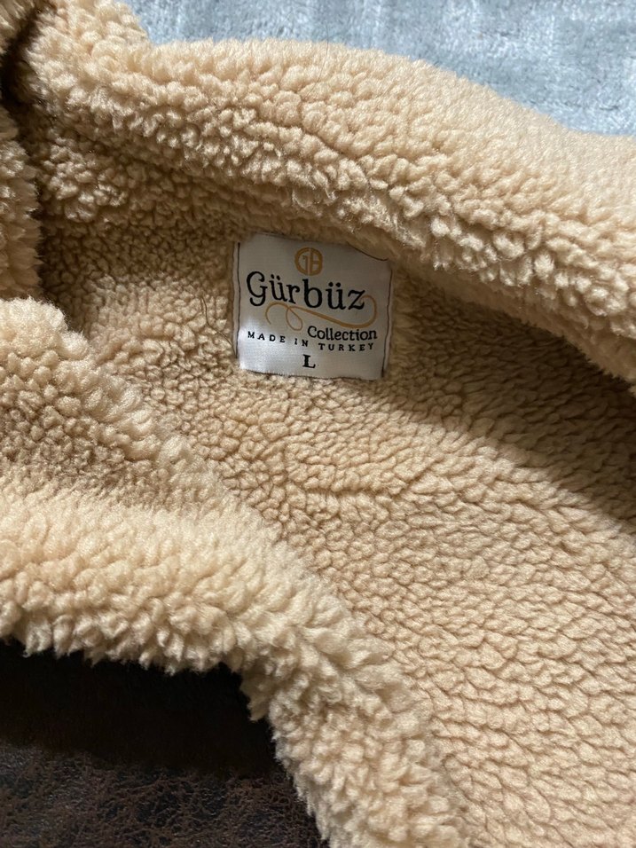 Kürklü Kahverengi Deri Kadın Ceket - Görsel 3