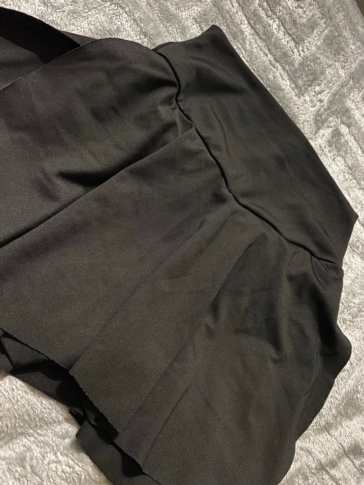 Siyah şort etek saten - Görsel 2