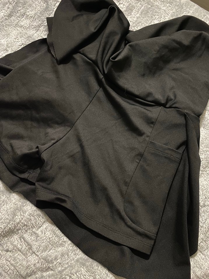 Siyah şort etek saten - Görsel 4