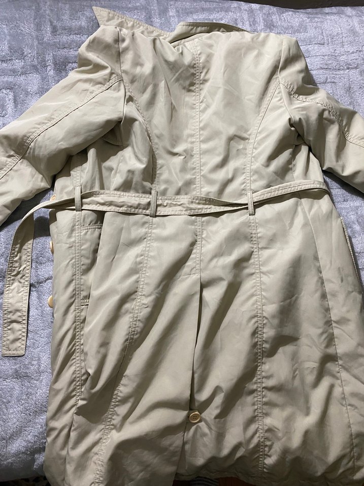 Bej Kemerli Midi Kadın Trençkot - Görsel 5