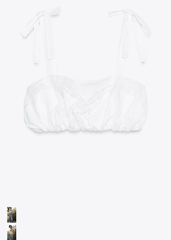 Zara Zara Balon Poplin Top