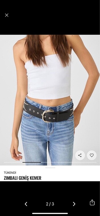 Stradivarius Zımbalı Geniş Kemer