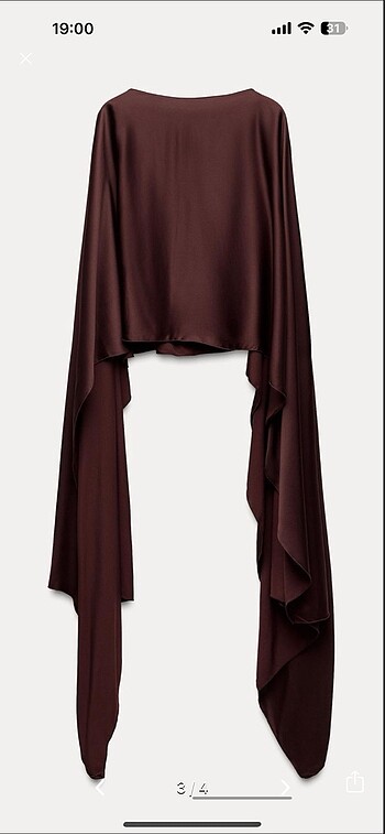 s Beden bordo Renk Zara Zw Collection Elbise&Pelerin