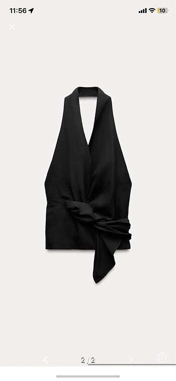 m Beden Zara Kruvaze Halter Yaka Top