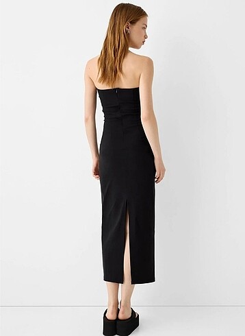 Bershka Bershka Straplez Midi Elbise