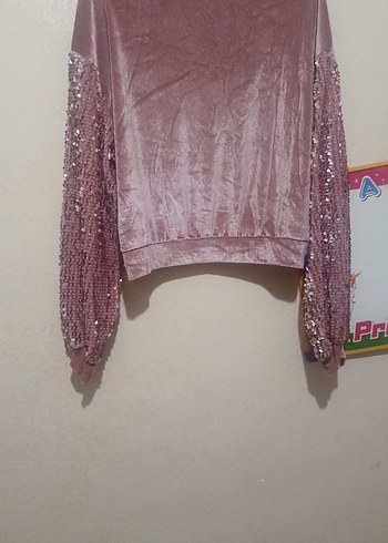 LC Waikiki Pembe Payetli Kadın Bluz