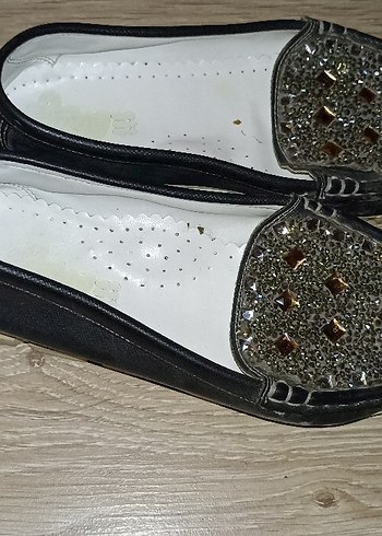 Bambi Kahverengi Yılan Desenli Dolgu Topuklu Kadın Babet