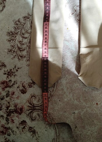 Bej Kadın Süet Kemerli Fular - Görsel 6