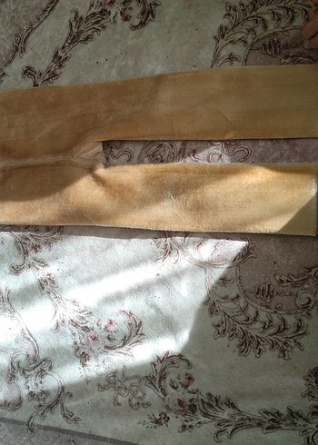 Bej Kadın Süet Kemerli Fular - Görsel 2