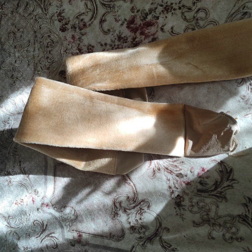 Bej Kadın Süet Kemerli Fular - Görsel 3