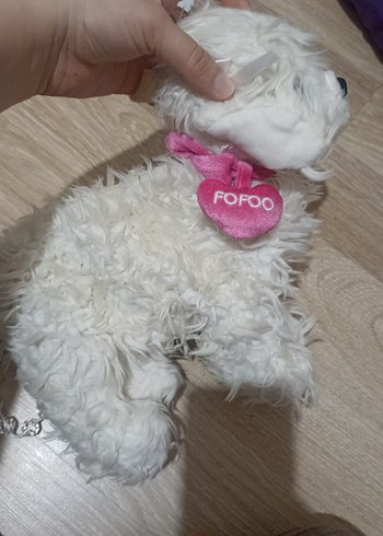 Beyaz Peluş Köpek Çanta - Görsel 3